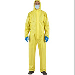 WELL维尔 PBC-2800黄色连体防化服泼溅液密型防化服 PP+PE 材质