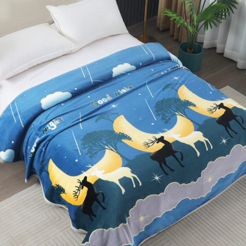 winter Coral blanket Make the bed thickening Plush sheet student Office sofa winter Flannel Blanket