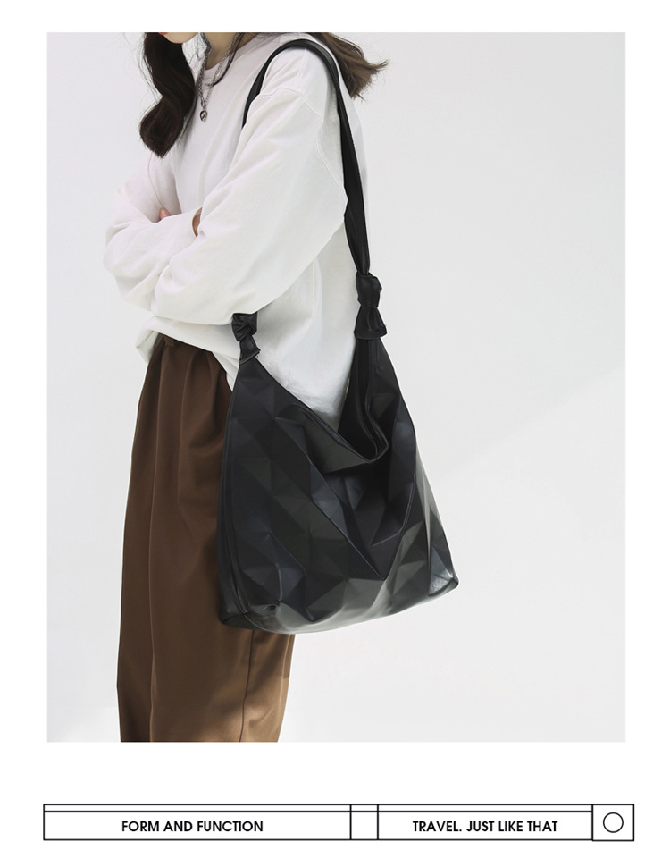 Fashion retro shoulder largecapacity womens bag new fashion rhombus PU bagpicture7