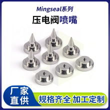 厂家定制压电阀喷嘴 非标精密点胶机喷胶头 钨钢上色机微型喷嘴