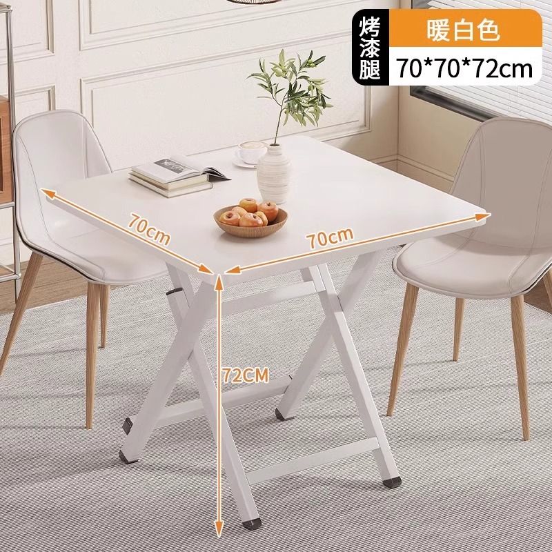 Mesa de comedor plegable, mesa redonda simple, mesa de alquiler, mesa portátil al aire libre, mesa de comedor cuadrada