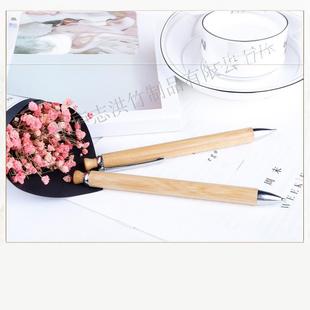 Bamboo Ballpoint Pen Office Stationery Advertising Gift Pen with Printable Logo, Retractable Bamboo Pen Wholesale, Eco-Friendly Material