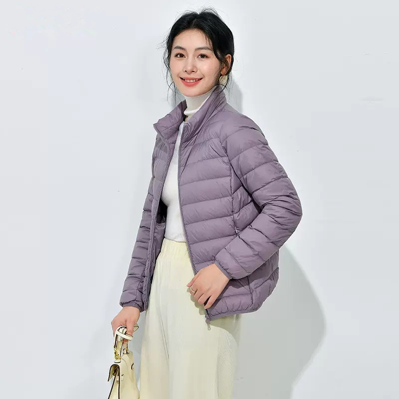 [Yichen] 25 Winter Pinghu Stand Collar down Jacket Lightweight Women's Slim Fit Plus Size Lightweight Coat Korean Style Jacket