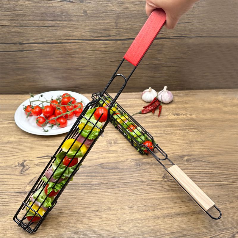 Cross-border barbecue grill grill net outdoor barbecue cage BBQ barbecue picnic non-stick coating grill kitchen grill net 4