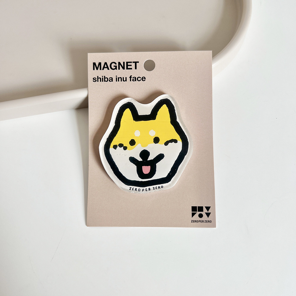 Corea del Sur zeroperzero familia ilustración de padres e hijos pegatinas de refrigerador acrílico imán magnético pegatinas de fotos