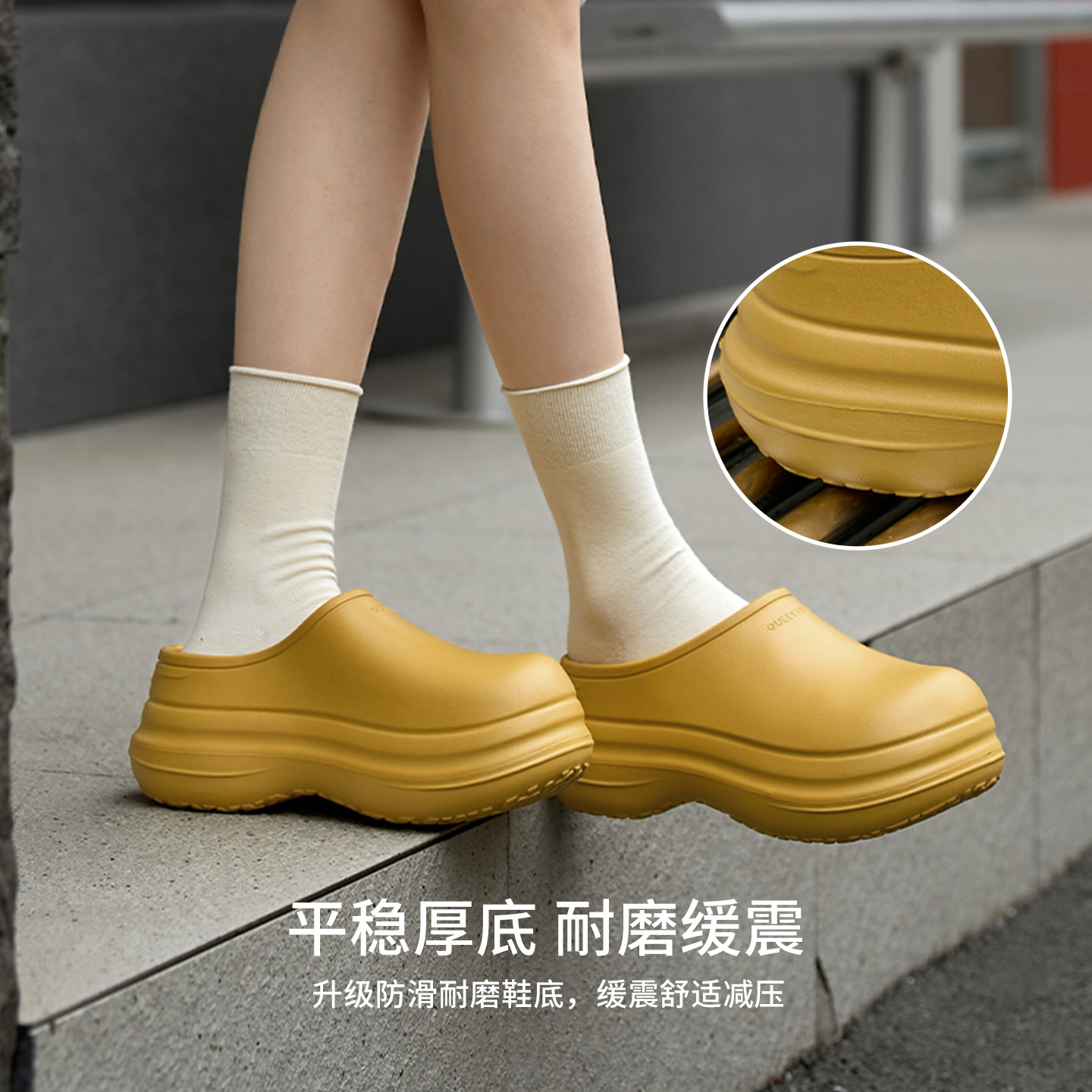 Baotou スリッパ女性のための夏 2026 新しいアウターウェア防水快適な厚底滑り止めホーム抗菌防臭スリッパ女性のため