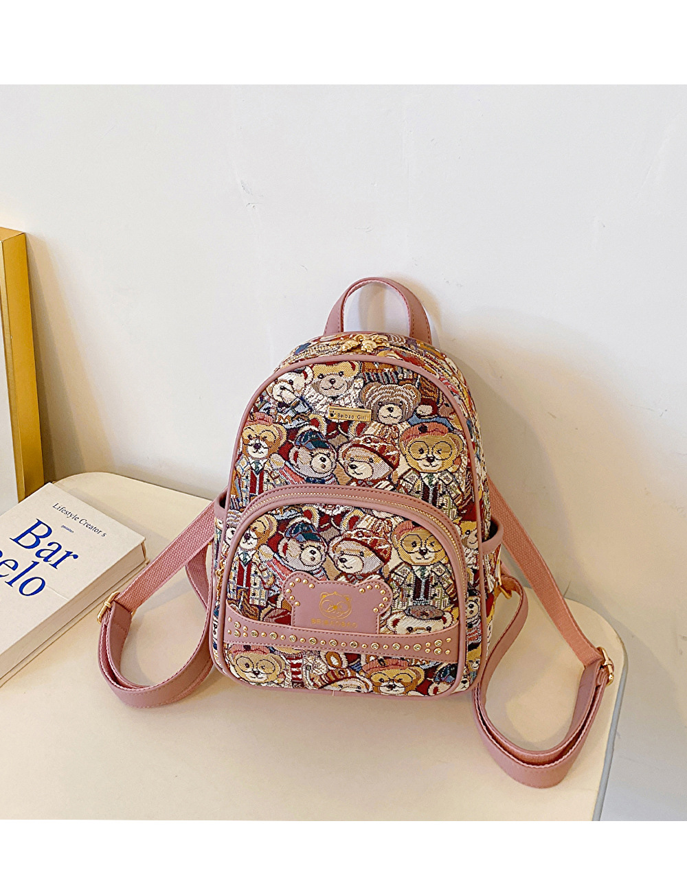 backpack women 2024 new fashion women's bag niche canvas bag casual small schoolbag_voghion.com