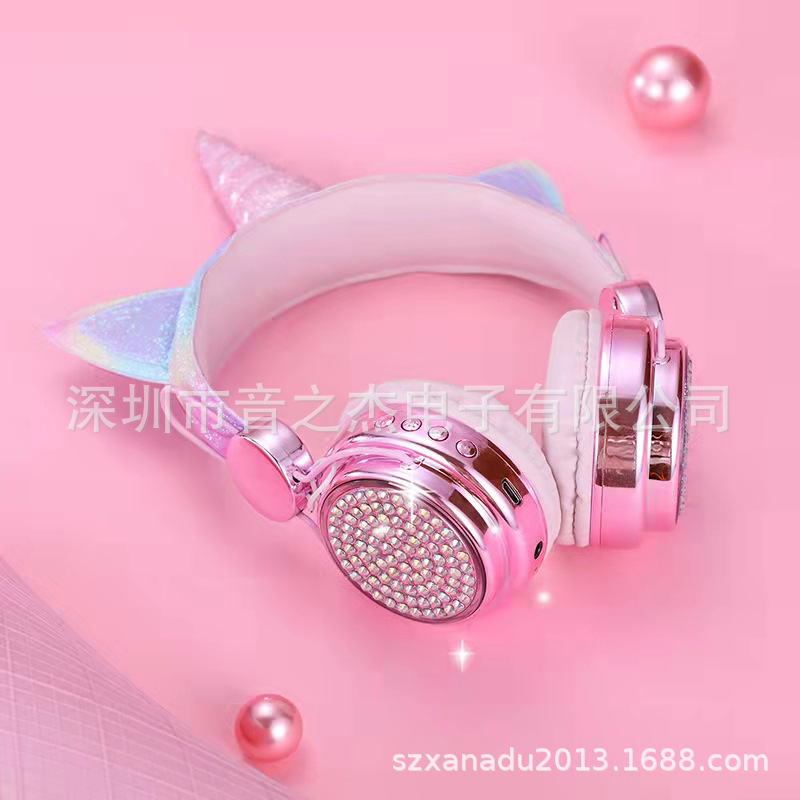 Unicorn Dinosaur Bluetooth Head-Mounted Light-Up Headphones Pre-Sale Pink Youyin Premium Wireless Headphones Unicorn Dinosaur Bluetooth Head-Mounted Light-Up Headphones Pre-Sale Pink Youyin Premium Wireless Headphones