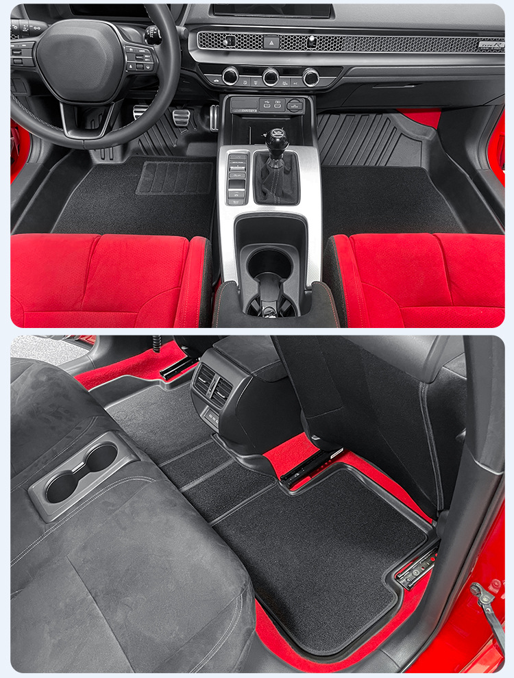 Suitable for 23 Honda Civic Type R Car Floor Mats Tpe Special Car Special Stain-Resistant Floor Mats Trunk Mats