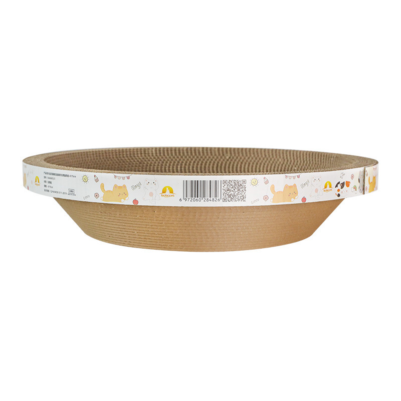 Tablero de agarre para gatos Tipo de cuenco Papel corrugado resistente a la abrasión Tablero de agarre para gatos Tablero de agarre para gatos de alta densidad Tablero de agarre para gatos Juguetes para gatos al por mayor