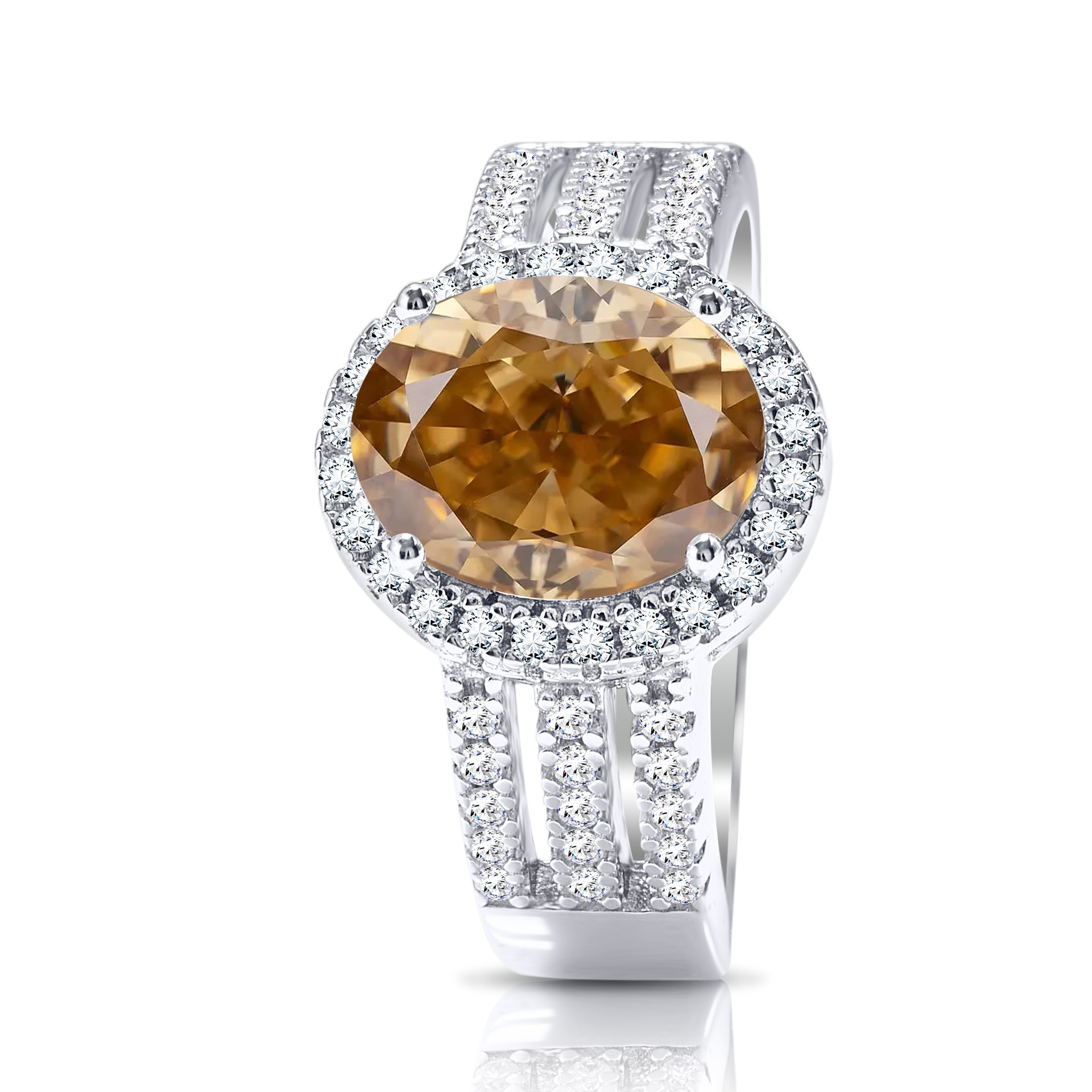 925 plata 3 quilates piedra de mosaico anillo de diamante de plata esterlina femenina exagerada personalidad simple diseño original anillo de anillo de fila