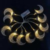 Cross -border festivals decorative LED moon leaf -shaped light strings acrylic home