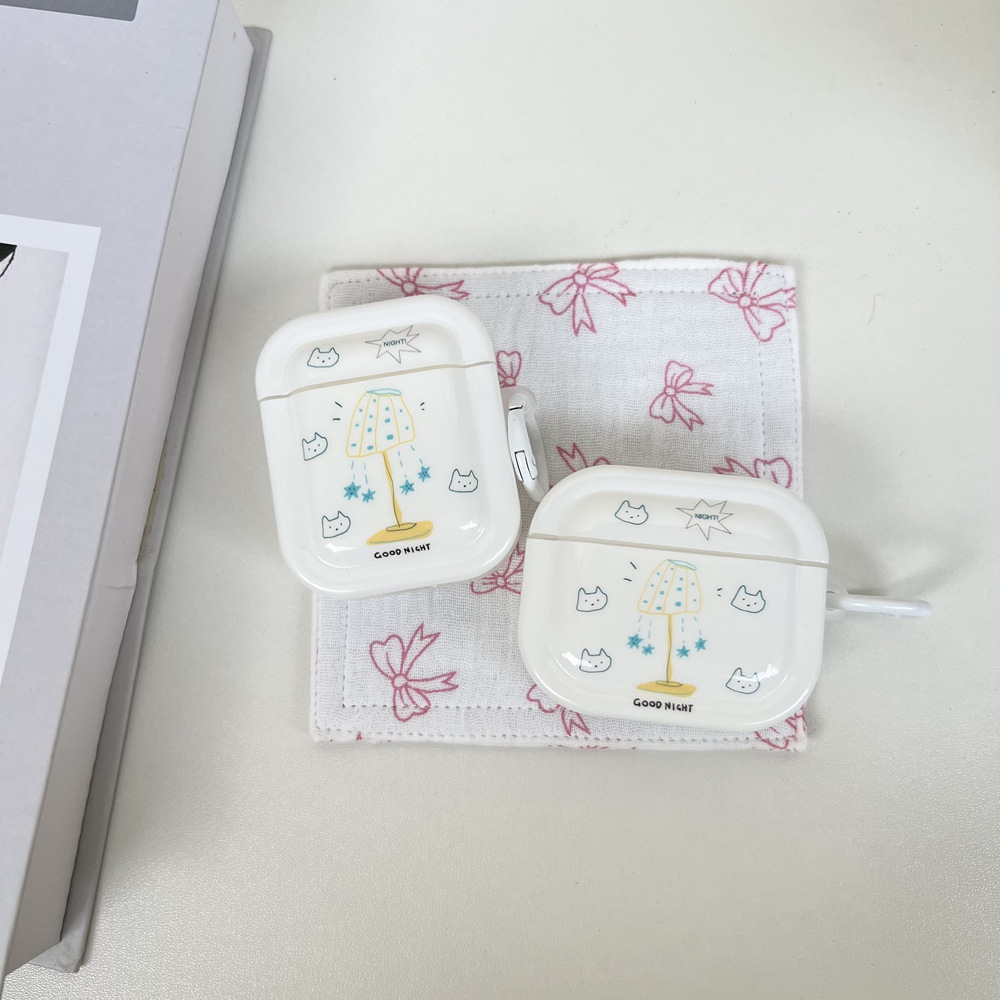 Líneas de estrellas coreanas para gatitos Airpods nueva funda protectora airpods 1/2 lámpara de mesa Pro2 pareja
