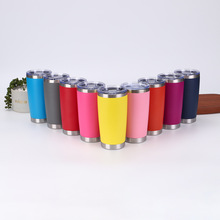 跨境新款不锈钢20oz汽车杯便携保温保冷车载冰霸杯双层真空啤酒杯