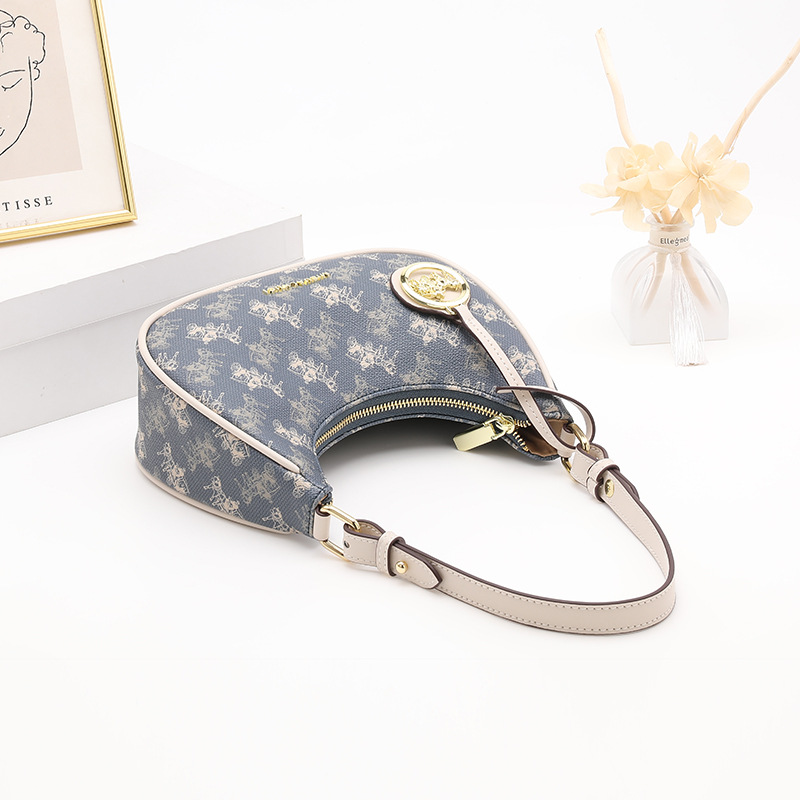 Women's New Autumn/Winter Underarm Bag Single Shoulder Baguette Bag Versatile Crossbody Dumpling Bag Niche Half-Moon Bag - Thumbnail 3