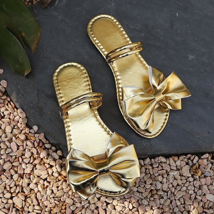 2026 New Model Foreign Trade Cross-Border Summer Sandals in Various Colors That Brighten up the Entire Golden Look, Available in Large Sizes, Wholesale from Manufacturer