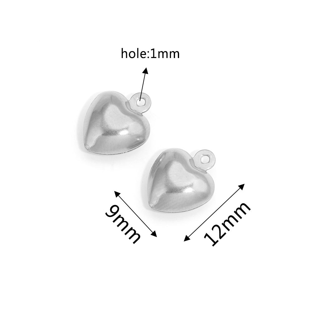 Acero inoxidable hueco melocotón corazón amor corazón colgante pulsera collar DIY pequeño colgante DIY accesorios de la joyería al por mayor