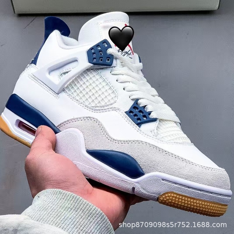 莆田純正 AJ4 ミッドトップレトロカジュアルスポーツ文化バスケットボールシューズメッシュ通気性エアクッションクッション性スポーツシューズ|undefined