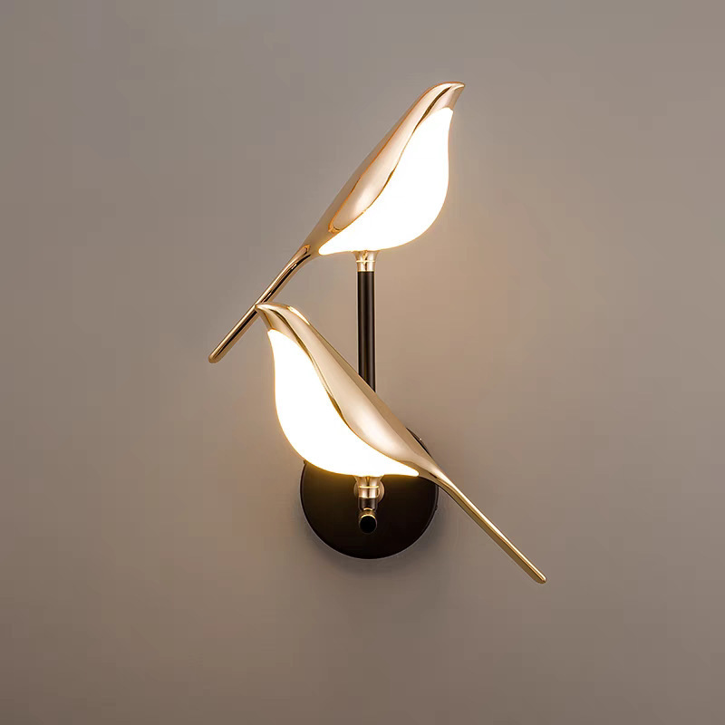 人気のクリエイティブテーブルランプ寝室ランプハイエンド二色光装飾ギフトカササギ LED クロスボーダー目の保護ランプナイトライト|undefined