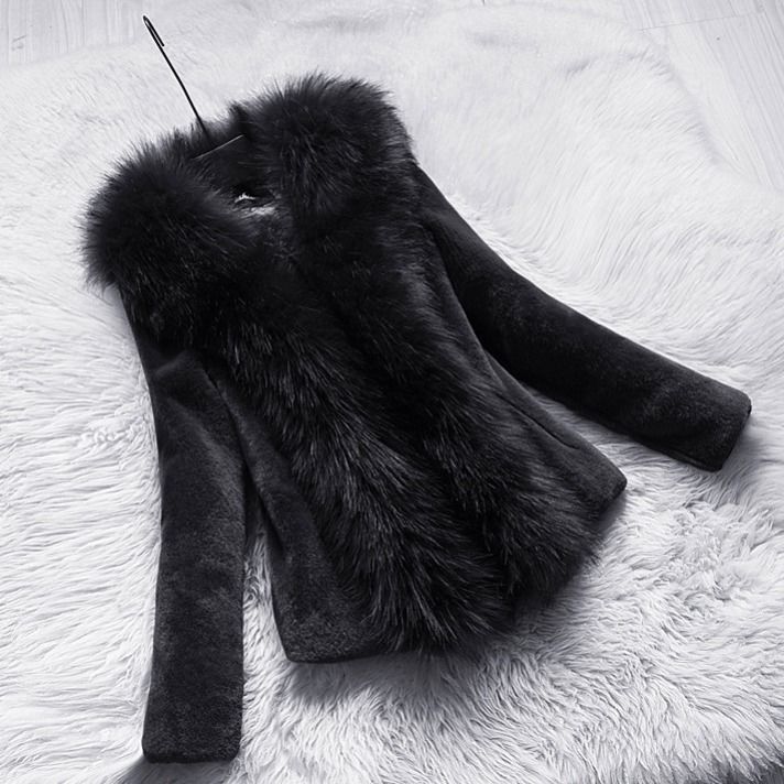 Women's Clothing Fur Coat Women Short Long Sleeve Slim Fox Fur Autumn and Winter New_voghion.com