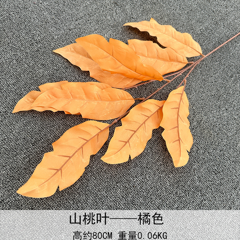 Ángel hoja montaña melocotón hoja artificial flor boda fondo hotel decoración techo camino plomo arreglo floral fila base hoja