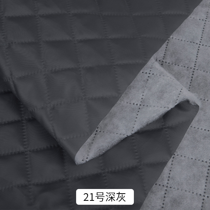 ポリエステルタフタキルティング綿の裏地ポリエステルは綿布秋冬超音波綿のコートのコートの服の裏地を挟みます。