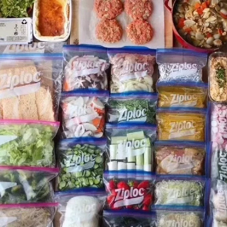 Импортированная ZIPLOC Mi Pao Mi - запечатанный пакет для еды, закуски и свежие пакеты, двойная молния с цепочкой, замороженные маленькие и маленькие