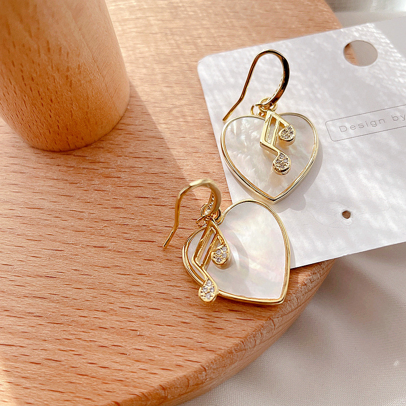 Boucles D&#39;oreilles Symbole Musique Coeur display picture 5