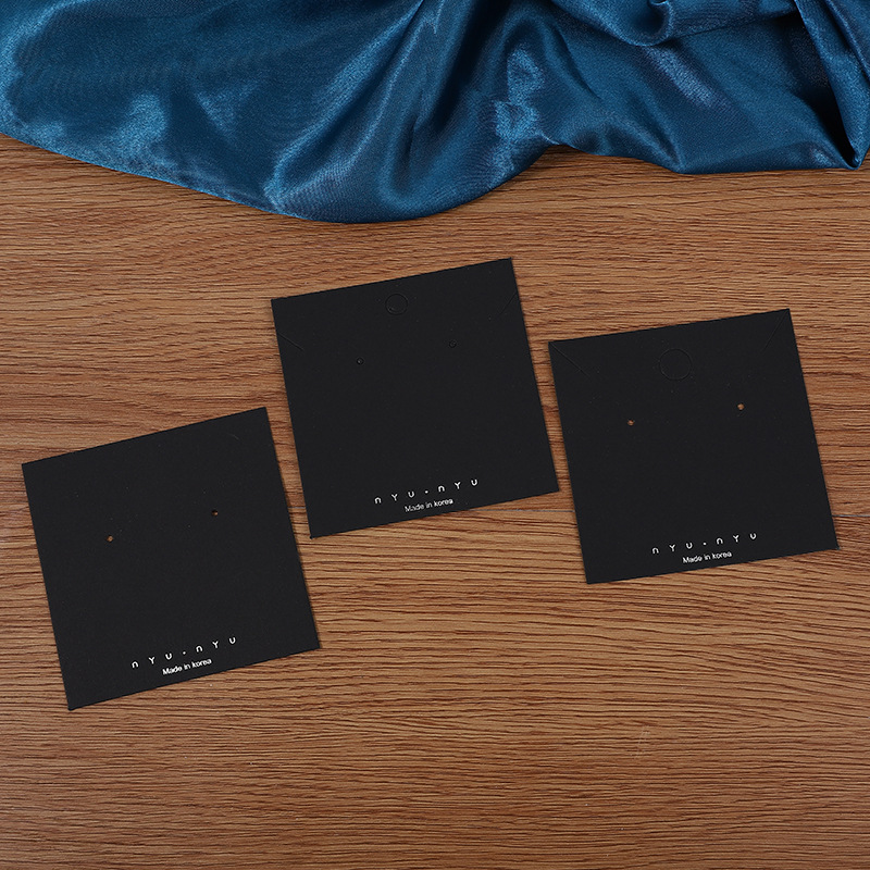 NYU黑色耳钉卡纸耳钉展示卡片黑色耳环卡纸耳钉展示卡片批发