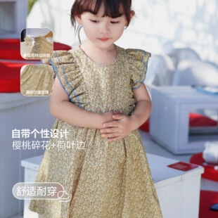WT0403 2026�Ŀ�Ůͯ100%��ɳĮõ��ӡ��С�w���B��ȹ�д�ͯ����