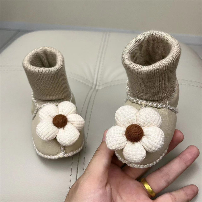 宝宝软底护脚套保暖3-6-12个月防掉加绒棉鞋秋冬加厚新生婴儿鞋子|undefined