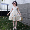 Children's slip dress, summer summer clothing, small princess costume, sleevless dress, Korean style, floral print