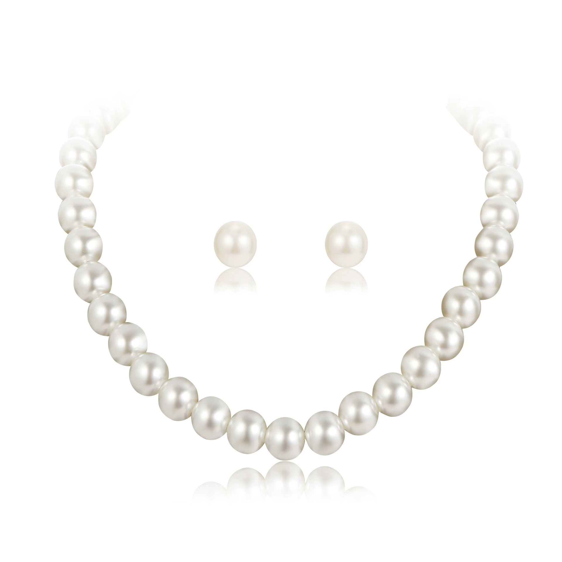 Мод necklace из жемчуга, браслет, цепь, комплект для невесты, аксессуар, корейский стиль, 3 предмета, свадебные аксессуары