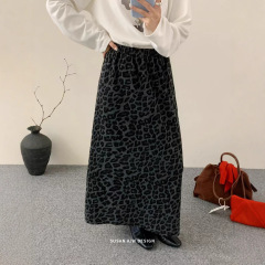 苏珊 2025秋季复古高级感豹纹百搭显瘦高腰中长款半身裙女27752
