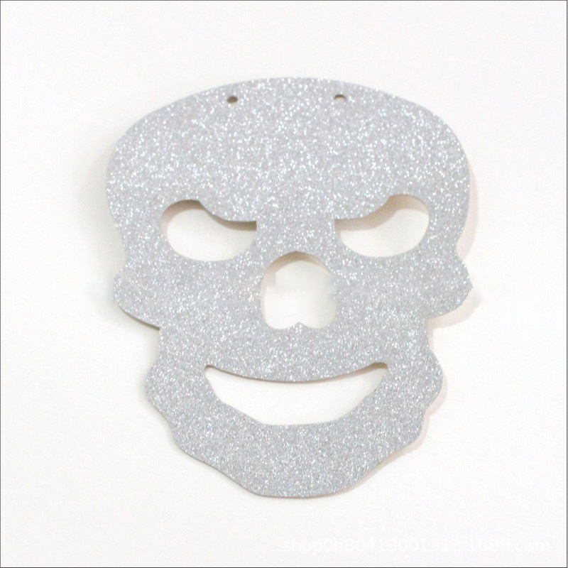 Decoración de Halloween transfronteriza araña guirnalda calabaza tirar de la bandera suministros del partido bat bandera cráneo tira brillo