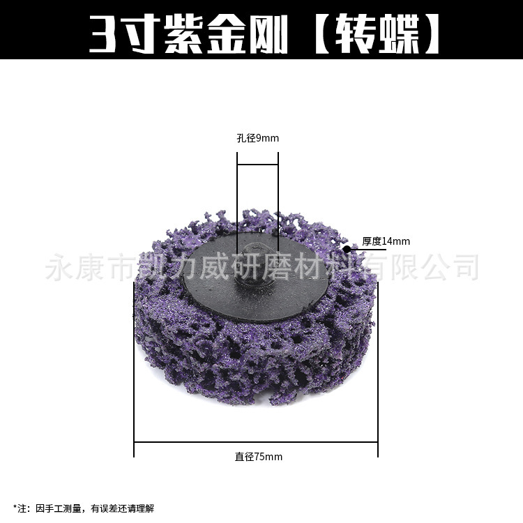 2inch / 3inch ブラックダイヤモンド回転ポリナイロン研削ディスクパープルブルーオレンジエメリディスク研削ディスククロスボーダーセット工場直販|undefined