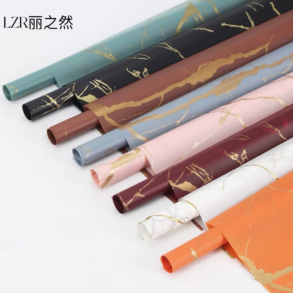 Papel de regalo de flores liziran Papel de envoltura de flores a prueba de agua Papel de regalo de material floral