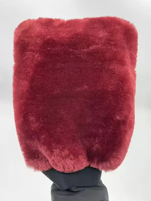 Wool Car Wash Gloves, Thickened and Fleece-Lined Car Cleaning Gloves, Household Cleaning Gloves, Car Beauty Supplies (Car cleaning tools) - wine-red