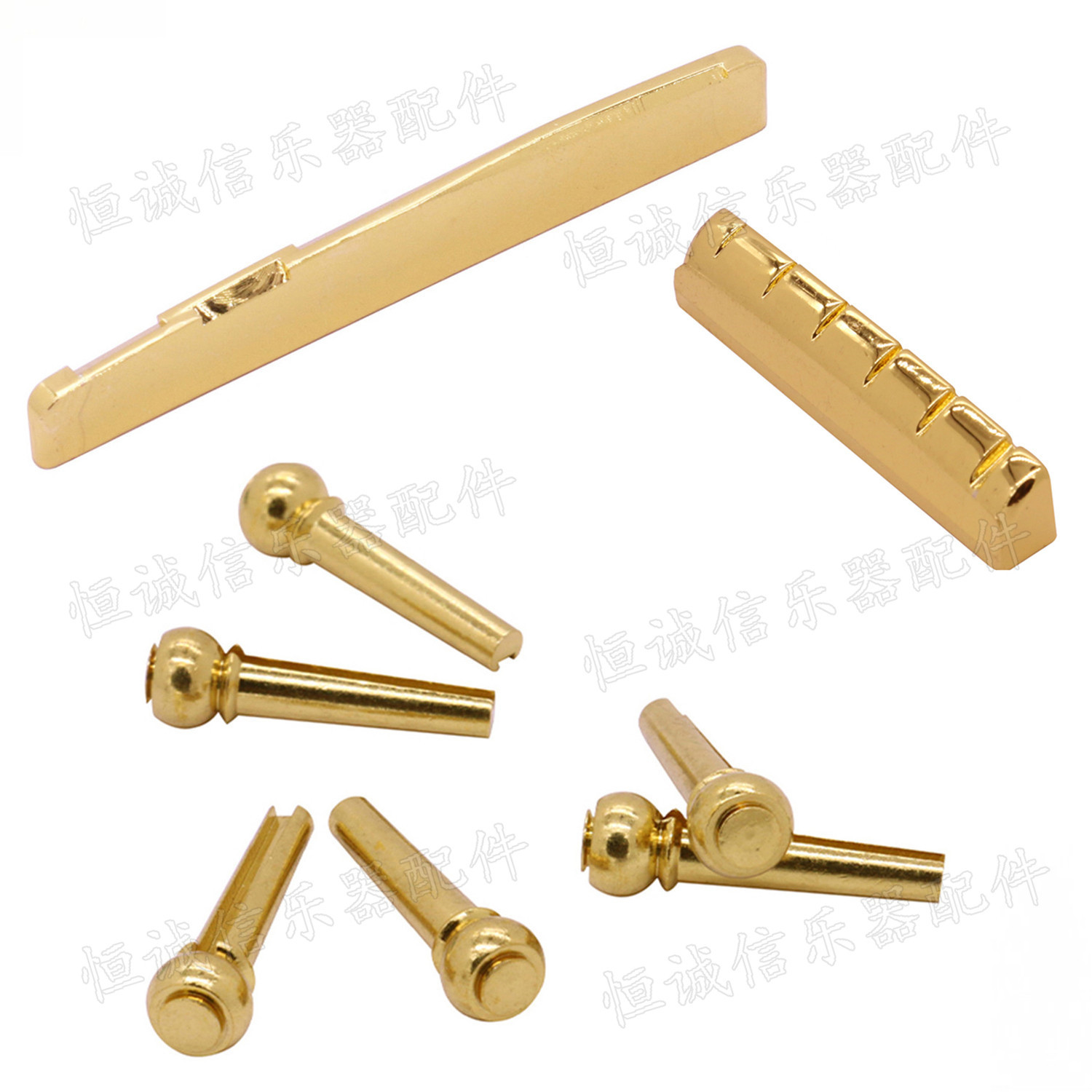 Guitarra superior e inferior traje de almohada de cuerda guitarra popular superior e inferior almohada de cuerda de metal puente de cobre almohada de cadena sólida cadena de cono de cadena de uñas al por mayor