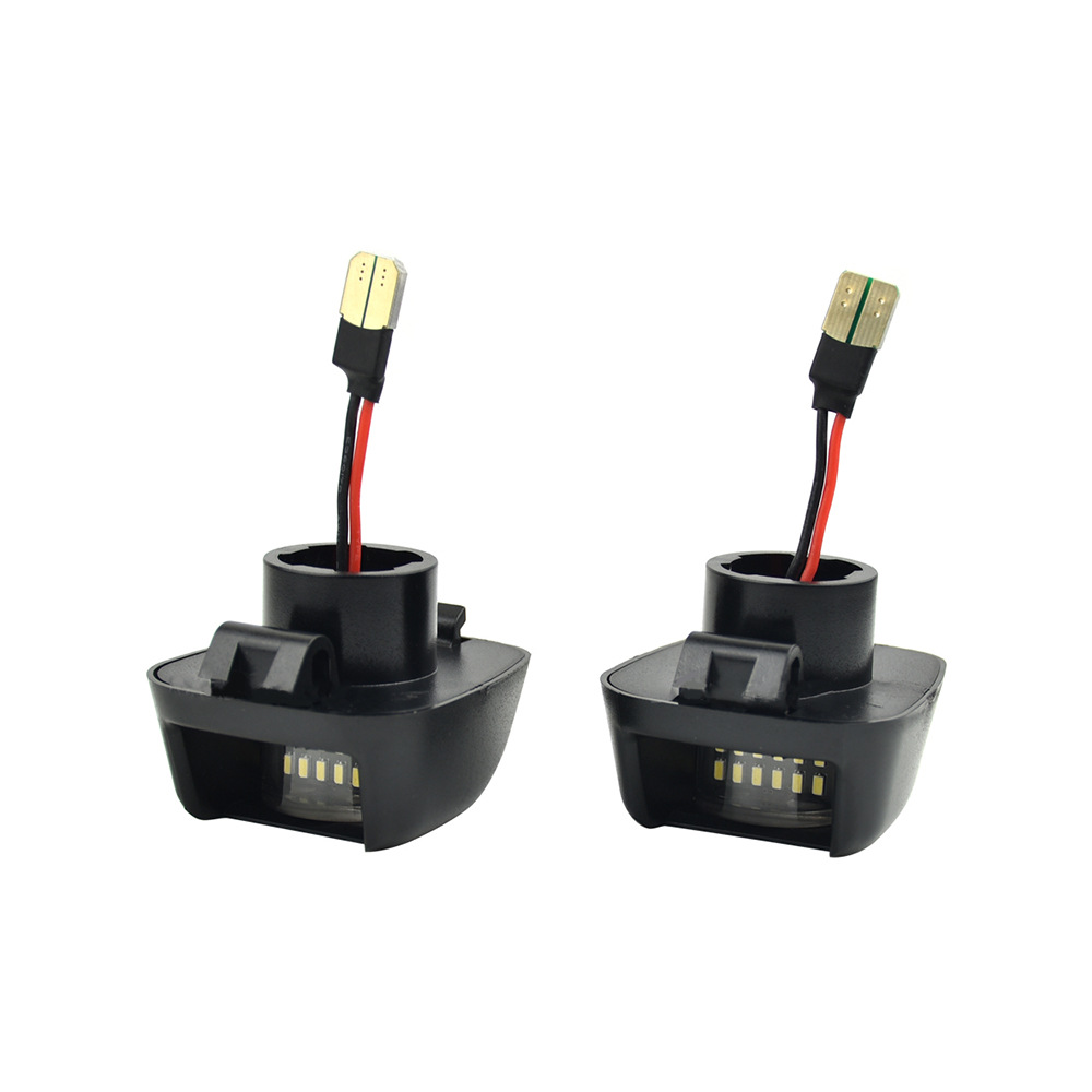 2Pcs Red White Light 18 Lamp Black Led License Plate Light for Nissan Navara D40 Titan 07-19 Years