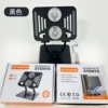 Laptop, tubing, rotating foldable black air fan