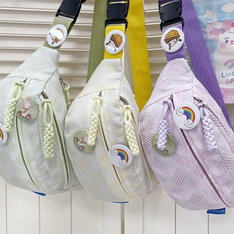 Bolso estilo INS casual y sencillo, bandolera tipo riñonera para estudiantes