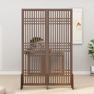 [Factory Outlet] Screen Partition Living Room Folding Mobile Solid Wood New Chinese Style Hotel Tea Room Office