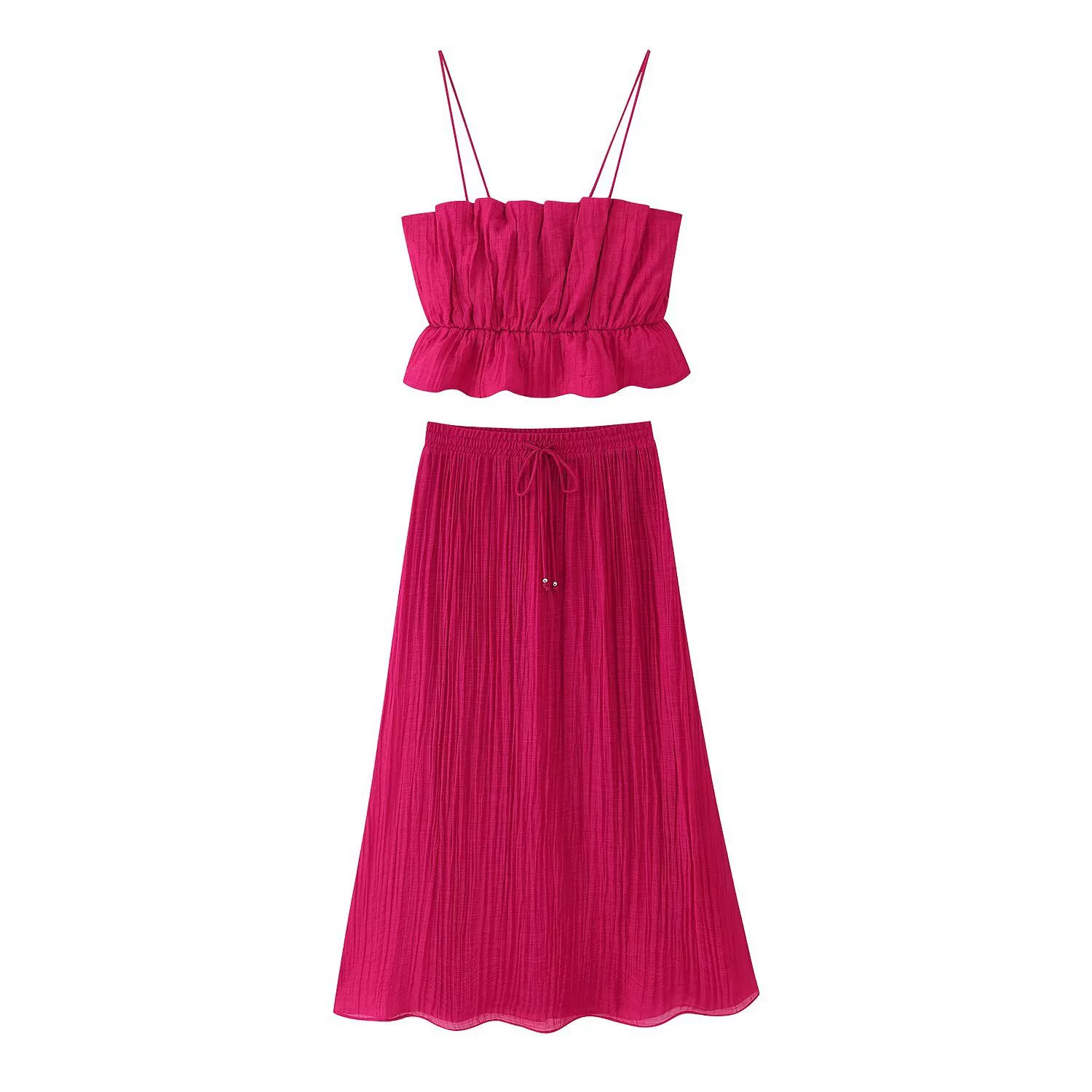 PB&ZA женский короткий эластичный топ с принтом осень 2025 3897088 + юбка 3897089