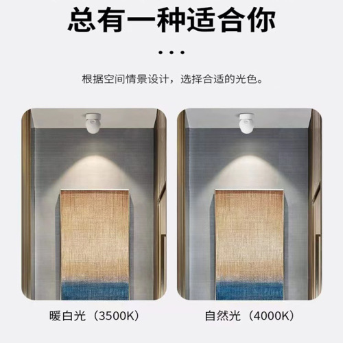 Undercabinet Adjustable Angle LED Ceiling Light for Kitchen, Living Room, without Pendant, Deep Cup Anti-glare COB Mini Flush Mount Lamp