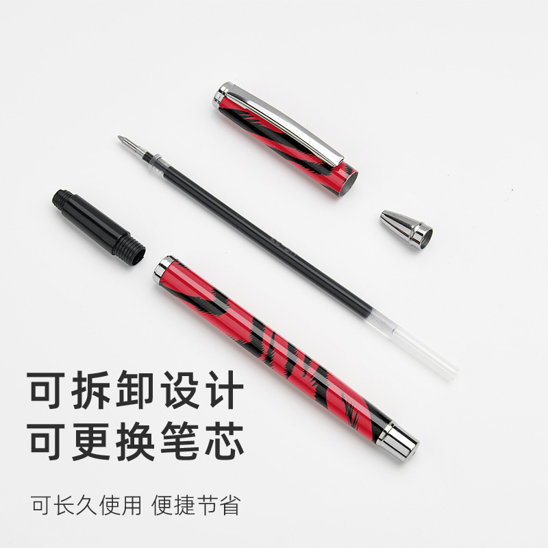 Pluma metálica de alta calidad personalizada película de transferencia térmica personalizada pluma neutra material de metal publicidad empresarial pluma