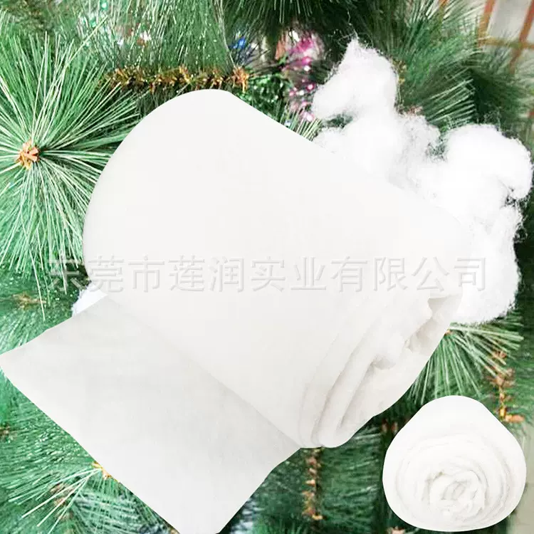 亚马逊跨境90*250CM外贸人造雪花毯雪花棉雪景棉雪卷假雪圣诞雪毯
