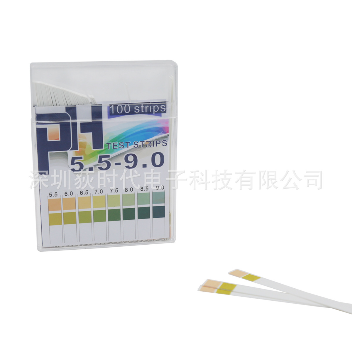 精密PH测酸碱试纸100条2色对比盒装广泛试纸 5.5-9 0.5精度ph试纸-阿里巴巴