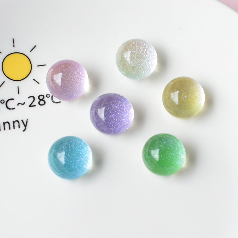 幻彩透明星空半円樹脂部品髪飾り洞靴diy材料卸売りpj1443|undefined
