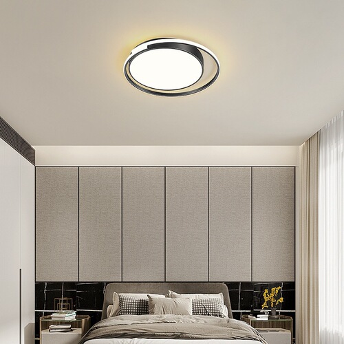 Main Bedroom LED Ceiling Lamp: Simple Modern Gold Round Creative Personal Warm Romantic Luxury Room Lamp